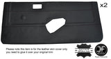 BLACK STITCH 2X FRONT DOOR CARD LEATHER COVER FITS FORD ESCORT MK3 S1 RS TURBO