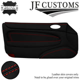 RED STITCH 2X FRONT DOOR 2X REAR QUARTER PANEL COVERS FOR JAGUAR XK8 X100 96-04
