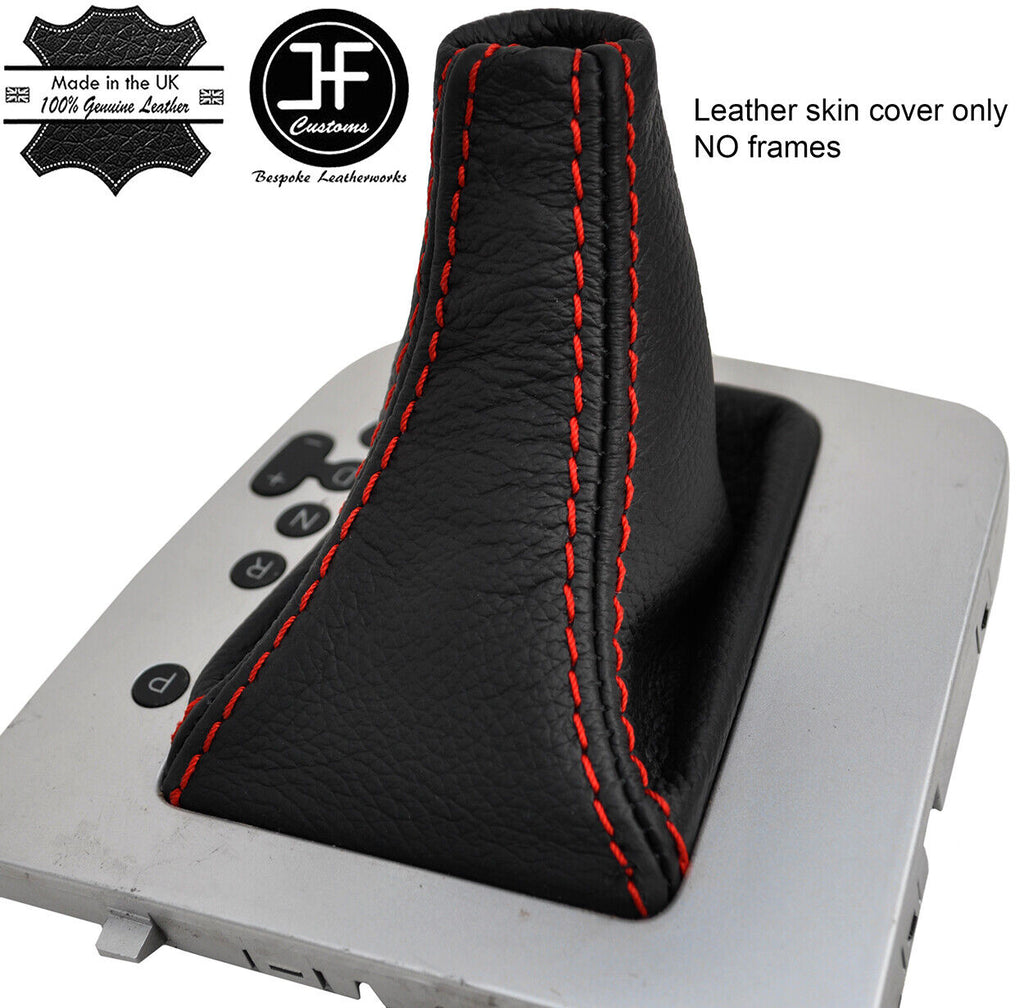 RED STITCH TOP GRAIN LEATHER AUTOMATIC GEAR GAITER FITS SEAT IBIZA MK5 09-15