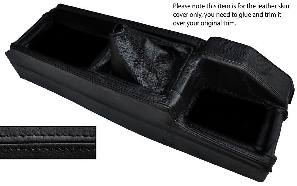 BLACK STITCH CENTRE CONSOLE & GAITER SKIN COVERS FITS ALFA ROMEO ALFETTA GTV