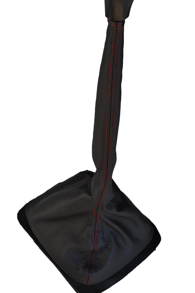 RED STITCH LONG LEATHER GEAR GAITER FITS VW T25 BUS VAN VANAGON WESTFALIA