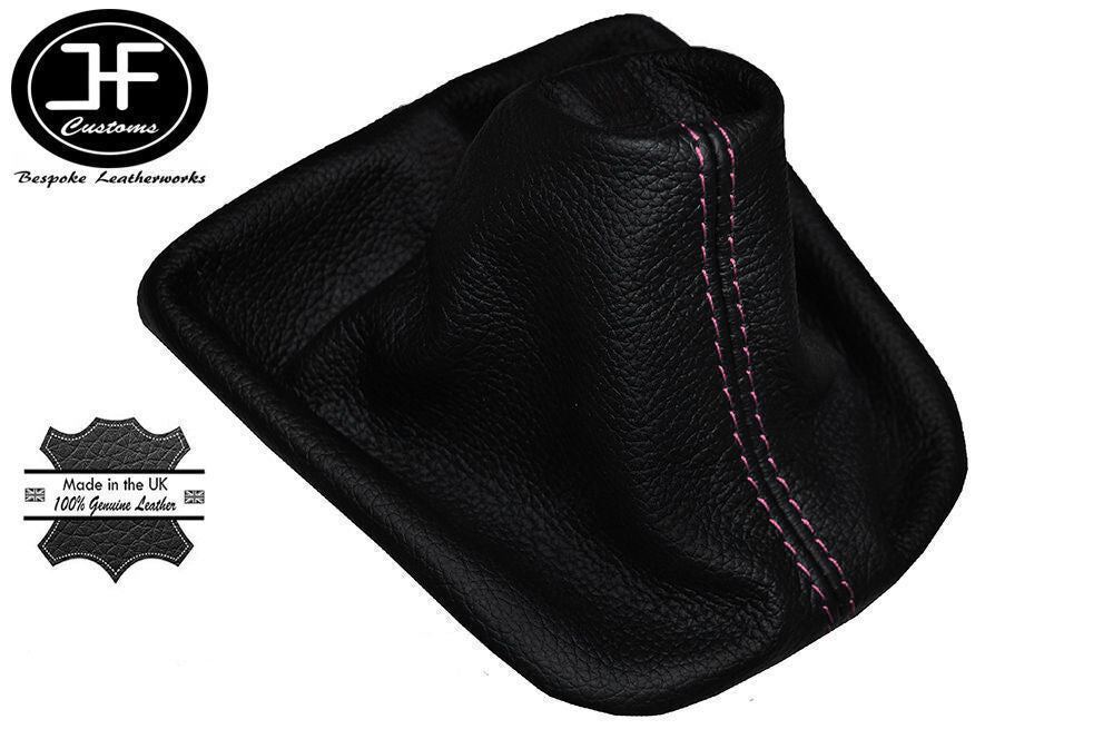 PINK STITCHING FITS TOYOTA AYGO CITROEN C1 PEUGEOT 107 GEAR GAITER LEATHER