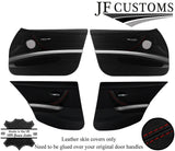 D RED STITCH ITALIAN LEATHER 4X FRONT REAR DOOR HANDLE COVERS FOR BMW E90 E91