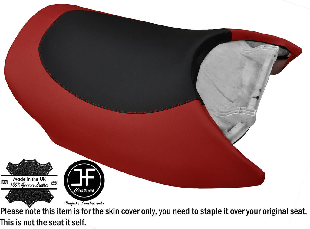 BLACK D RED VINYL CUSTOM FOR YAMAHA XL700 XL760 98 XL1200 LTD 98-04 SEAT COVER