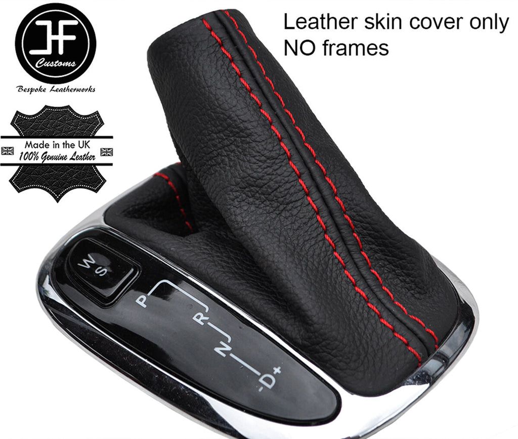 RED STITCH TOP GRAIN LEATHER AUTOMATIC GEAR GAITER FITS MERCEDES C CLASS W203