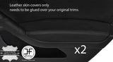 BLACK STITCH 2X REAR DOOR ARMREST LEATHER COVERS FITS VW GOLF MK7 VII 2013-2017