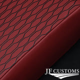 UV PRINTED D RED TOP-GRAIN LEATHER ARMREST COVER FOR BMW 3 SERIES E36 91-99 UV1