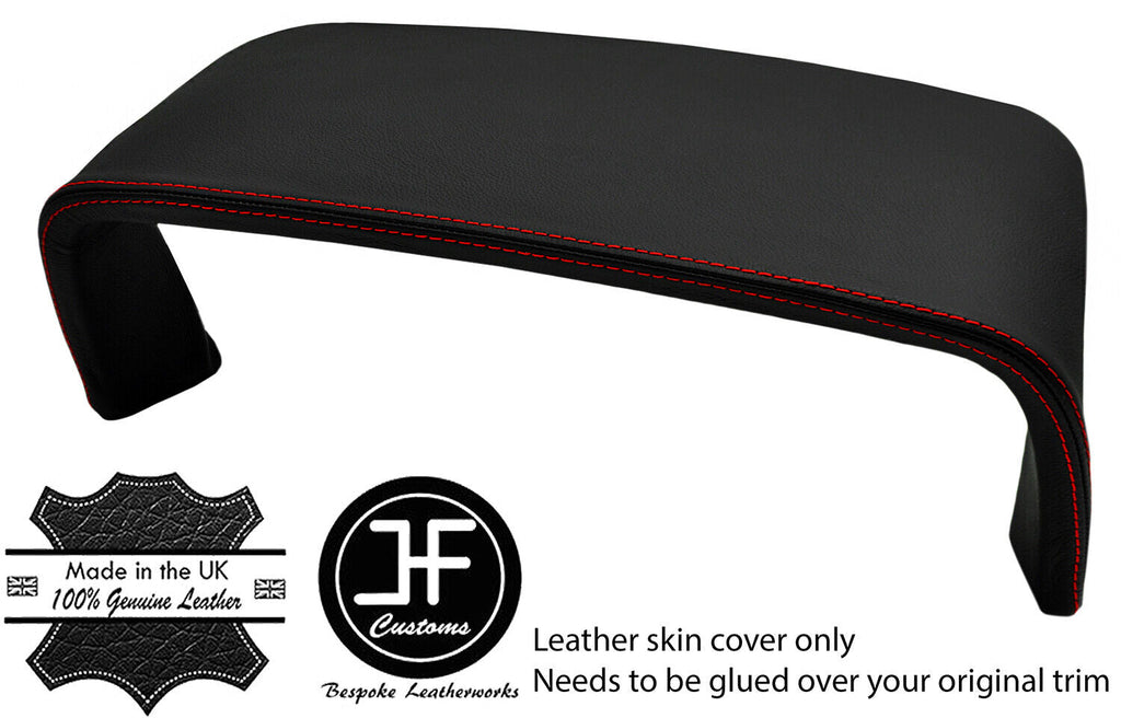 RED STITCH SPEEDO COWL HOOD LEATHER COVER FOR JAGUAR XJ40 XJR 86-94 CUSTOM NEW