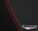 RED STITCH LEATHER 2X REAR DOOR TRIM ARMREST COVERS FOR JAGUAR X-TYPE 01-09 JF2