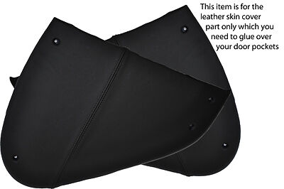 BLACK FITS SMART FORTWO 2 PULSE PASSION PURE 98-07 2X DOOR POCKETS COVERS