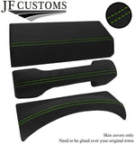 GREEN STITCH 3X DASH TRIM LUXE-SUEDE COVERS FITS LAND ROVER DEFENDER 2007-2016