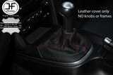 RED  STITCHING MANUAL LEATHER GEAR GAITER FITS PORSCHE CARRERA 997 BOXSTER 987