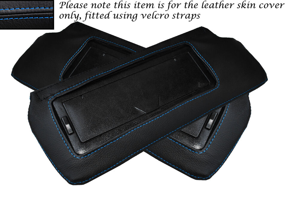 BLUE STITCH 2X SUN VISORS SKIN  COVERS FITS CORVETTE C4 TARGA TOP CABRIO 84-96
