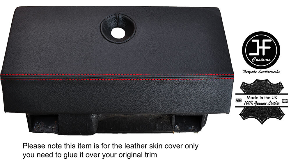 RED STITCHING GLOVE BOX LEATHER COVER FITS RENAULT ALPINE GTA V6 CUSTOM NEW