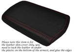RED STITCHING LEATHER ARMREST LID SKIN COVER FITS CHRYSLER SEBRING 2007-2010