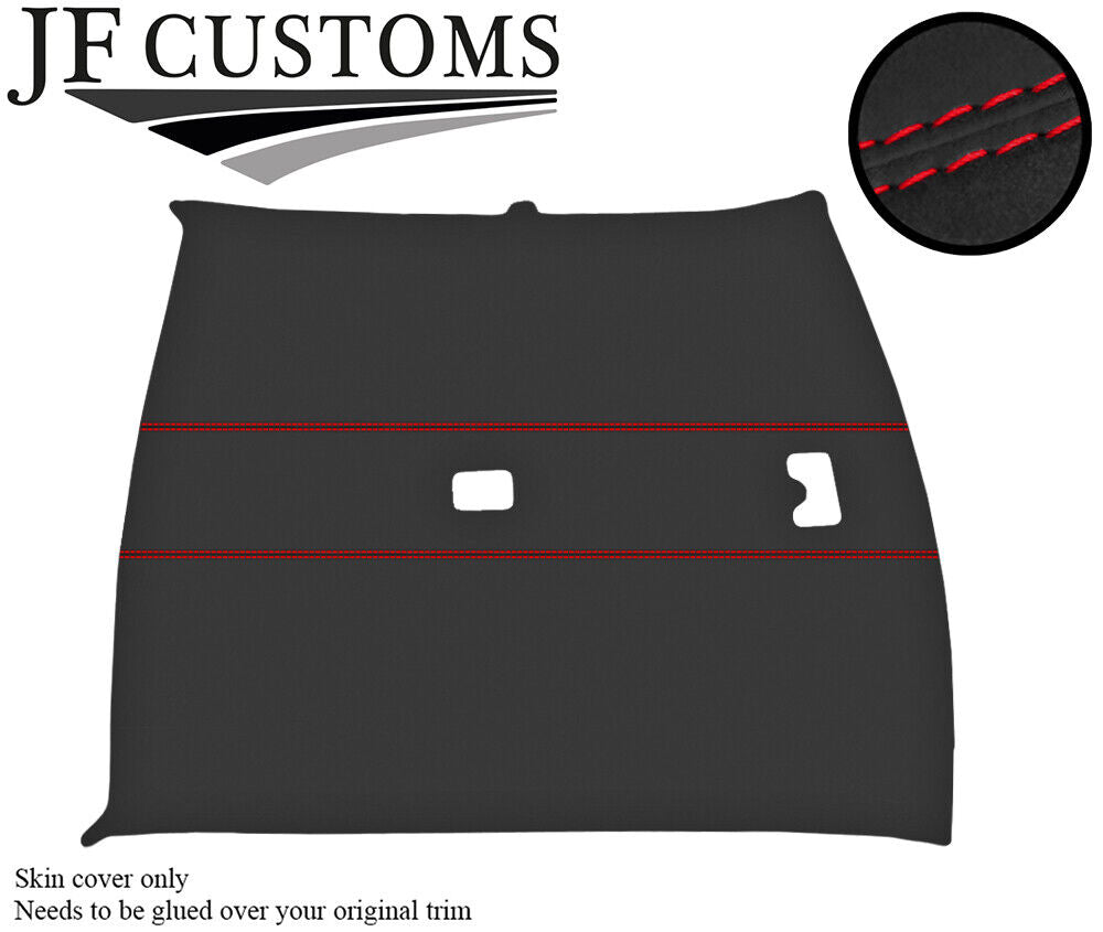 RED STITCH ROOF HEADLINING LINER DARK GREY LUXE COVER FITS NISSAN SKYLINE R32
