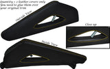 YELLOW STITCH 2X FULL CENTER CONSOLE TRIANGLE SKIN COVERS FITS AUDI A3 8P 03-12
