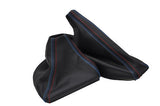 FITS BMW E30 BLACK GEAR&HANDBRAKE GAITER  TRI STITCHING CUSTOM NEW MADE IN UK