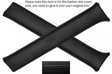 BLACK STITCH 2X B POST PILLAR LEATHER SKIN COVERS FITS ROVER P6 2000 2200 3500