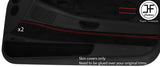 RED  STITCH 2X MID DOOR CARD TRIM SUEDE COVERS FOR BMW 8 SERIES E31 1990-1999