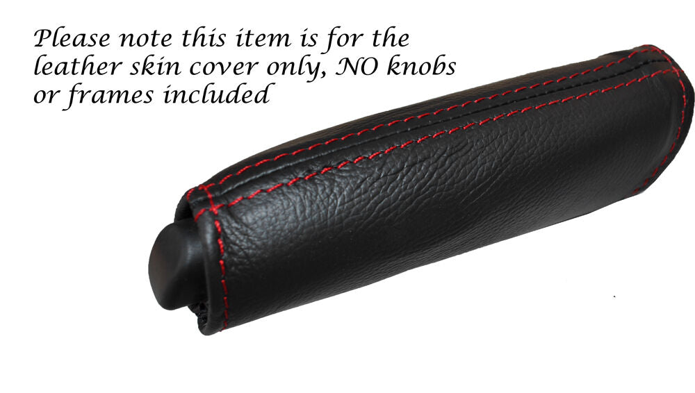 RED STITCH HANDBRAKE HANDLE LEATHER SKIN COVER FITS ALFA ROMEO MITO 08-14