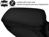 BLACK STITCH TOP GRAIN LEATHER ARMREST COVER FITS TOYOTA RAV 4 2013-2018