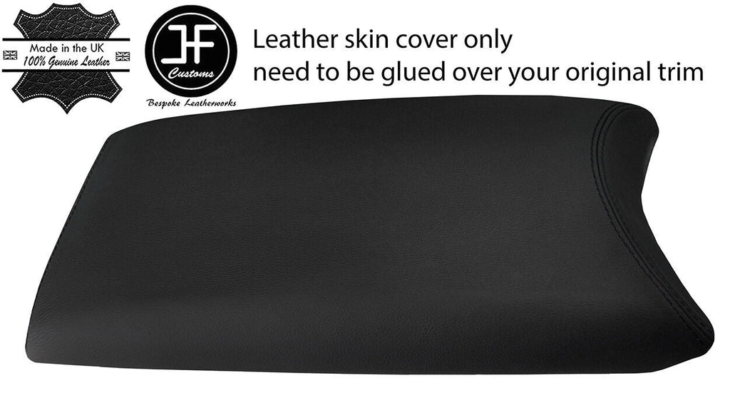 BLACK STITCH REAL LEATHER ARMREST LID COVER FITS LEXUS LS460 LS600HL 2007-2016