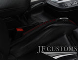 RED STITCH LEATHER 2X CAR KEY HOLDER PROTECTOR  FITS JAGUAR XJ8 XJR 1997-2003