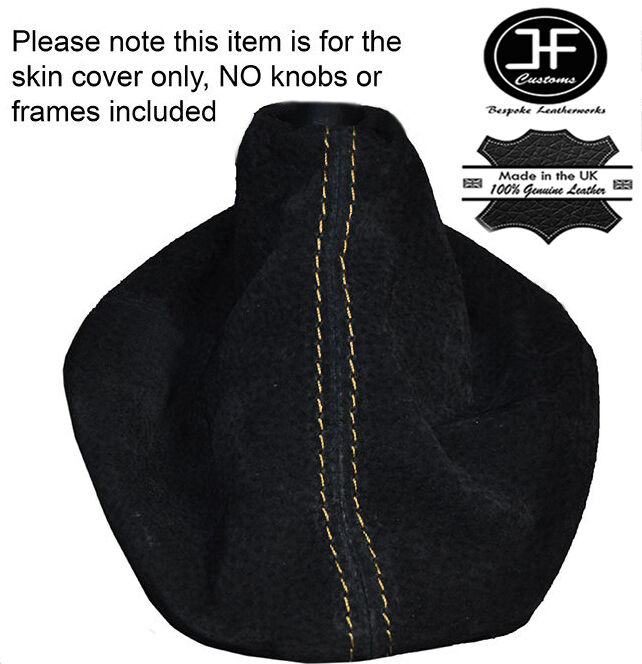 CREAM STITCHING SUEDE GEAR GAITER FITS VOLKSWAGEN VW GOLF MK4 BORA 1998-2005