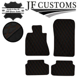 TAN DIAMOND STITCH VINYL 4X TAILORED FLOOR MAT CARPETS FOR BMW G30 G31 17-21