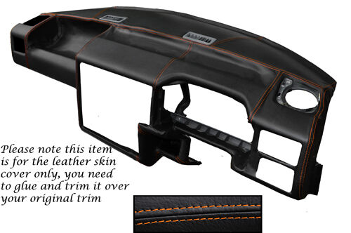 ORANGE STITCH FITS VW T4 TRANSPORTER CARAVELLE CAMPER DASH DASHBOARD LTHR COVER