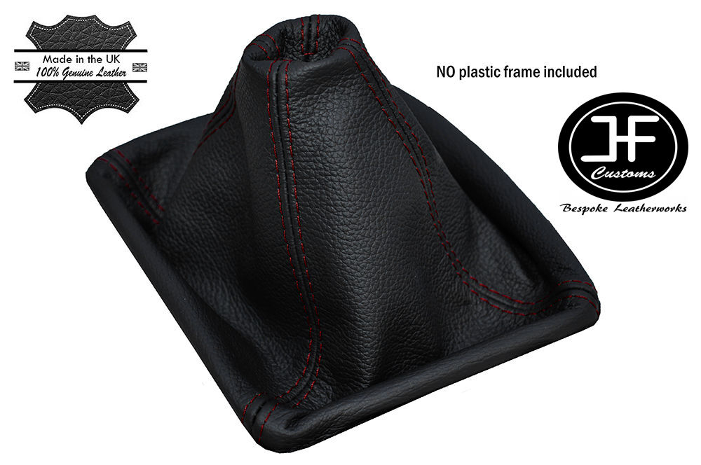 RED STITCH MANUAL LEATHER GEAR GAITER FITS VOLKSWAGEN PASSAT B4 1988?1996