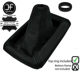 BLACK STITCH LEATHER MANUAL GEAR GAITER + TOP RING FOR TOYOTA MR2 MK2 1989-2000