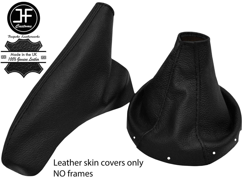 BLACK TOP GRAIN LEATHER GEAR & HANDBRAKE GAITER FOR TOYOTA SUPRA MKIV MK4 93-02
