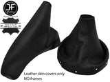 BLACK TOP GRAIN LEATHER GEAR & HANDBRAKE GAITER FOR TOYOTA SUPRA MKIV MK4 93-02