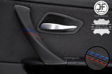 GREY & TRI STITCH 1X PASSENGER DOOR HANDLE LEATHER COVER FOR BMW E90 E91 E92 E93