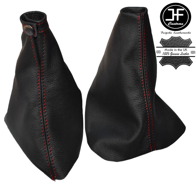 RED STITCH LEATHER GEAR HANDBRAKE GAITER FITS RENAULT LAGUNA MK2 2001-2004