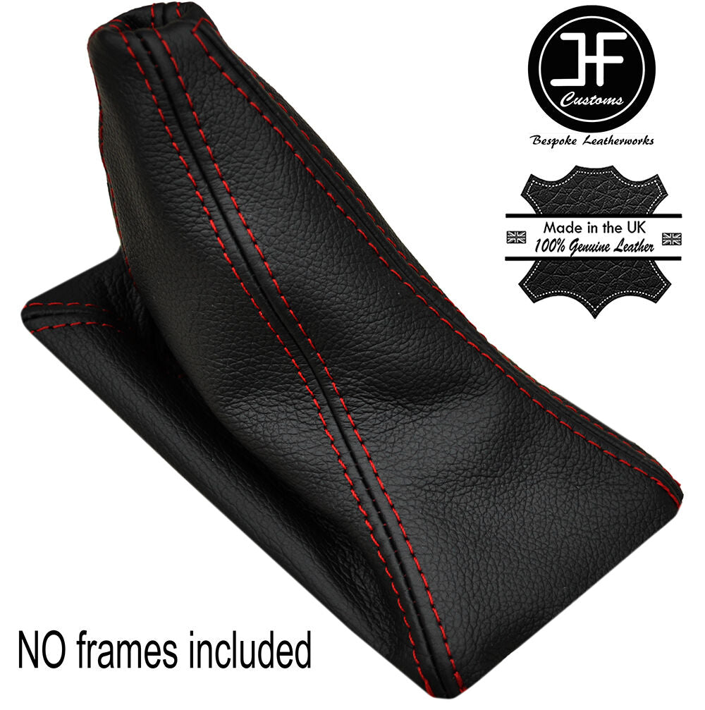 RED STITCHING MANUAL LEATHER GEAR GAITER FITS DELOREAN DMC-12 1981-1983