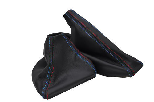 FITS BMW E90 E91 E92 E93 3 Series LEATHER SET GAITERS TRI STITCH CUSTOM NEW