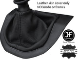 BLACK STITCH TOP GRAIN LEATHER MANUAL GEAR GAITER FITS VW T6 TRANSPORTER 16-19