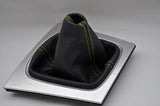 FITS AUDI A3/S3 2004-2011 yellow stitch LEATHER GEAR GAITER CUSTOM NEW