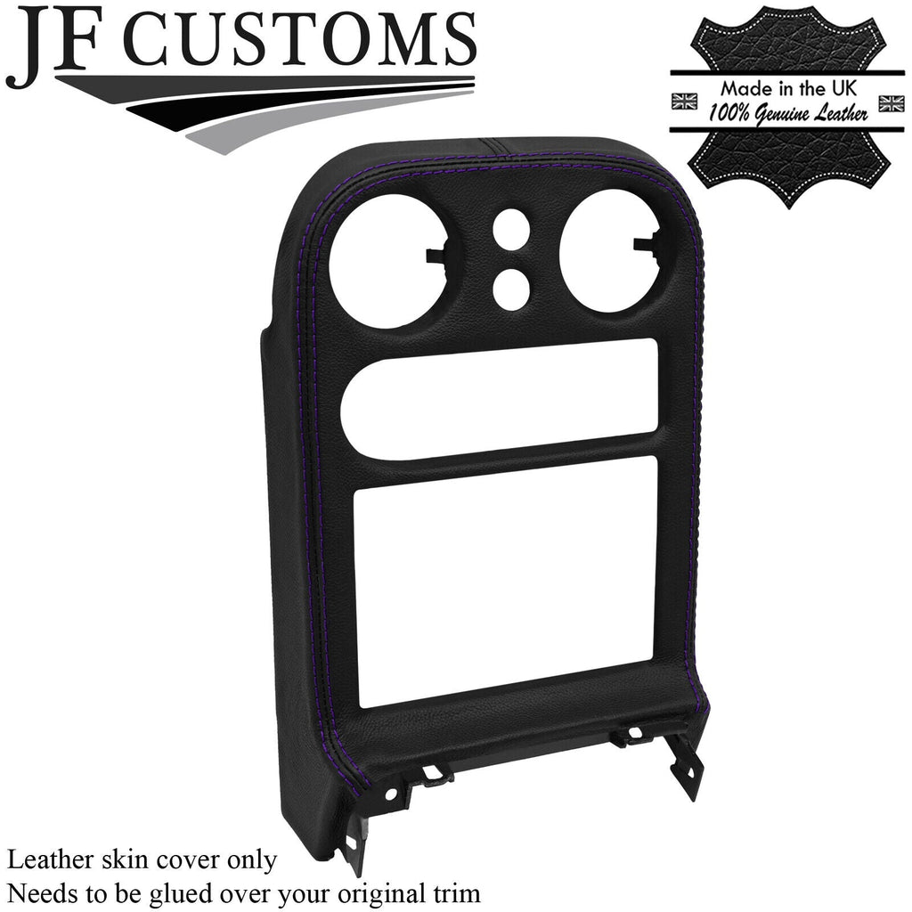 PURPLE STITCH LEATHER RADIO SURROUND COVER FITS MAZDA MX5 MK1 MIATA 94-97