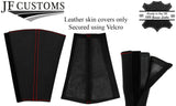 RED STITCH NAPPA LEATHER 2X SEAT BELT LONG COVER FOR MINI R55 R56 R57 07-14