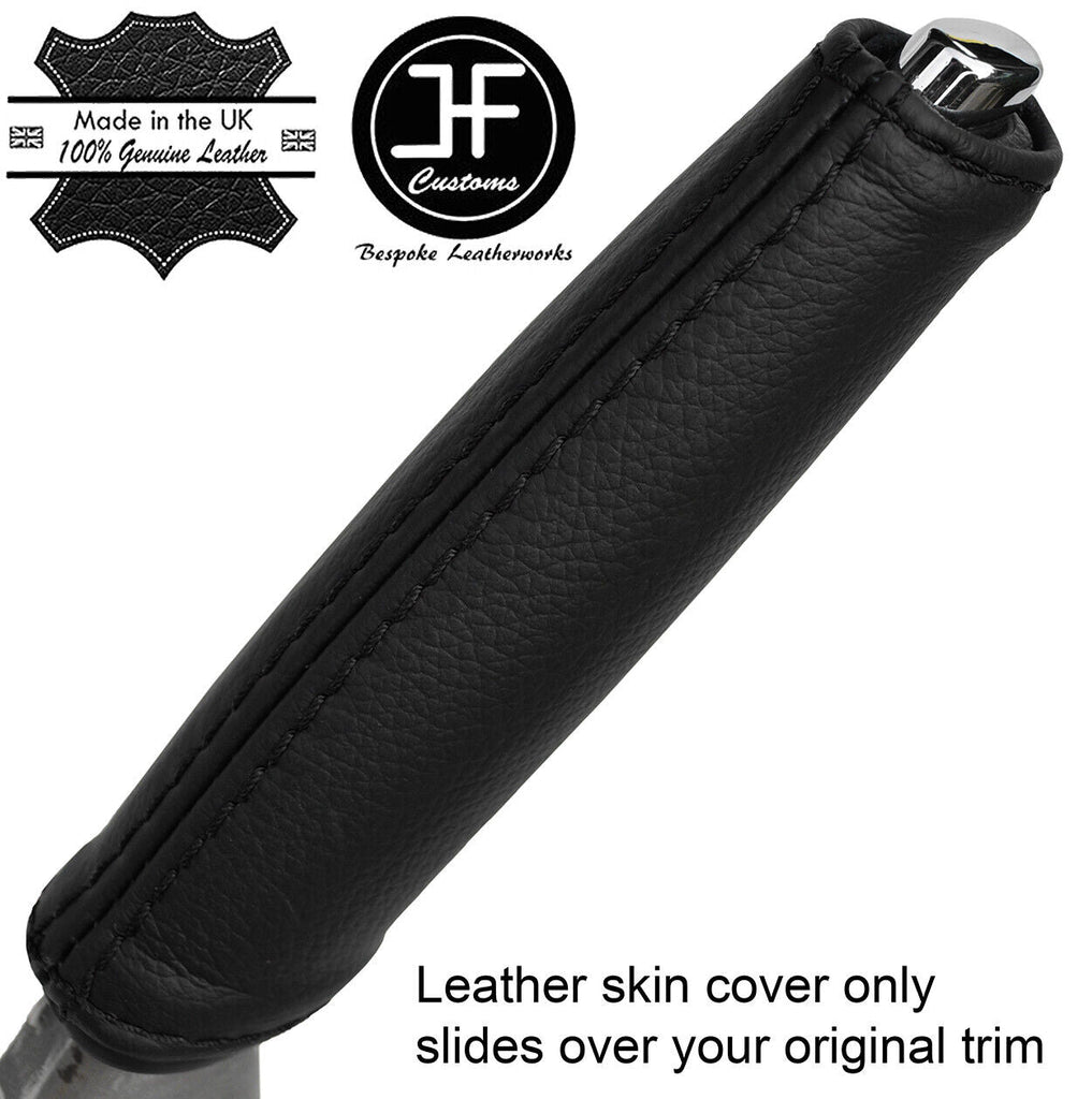 BLACK STITCH REAL LEATHER HANDBRAKE HANDLE COVER FITS CITROEN C5 MK3 2008-2014