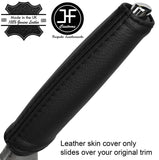 BLACK STITCH REAL LEATHER HANDBRAKE HANDLE COVER FITS CITROEN C5 MK3 2008-2014