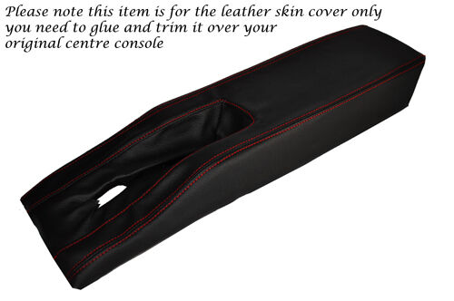 RED STITCH CENTRE CONSOLE TUNNEL LEATHER SKIN COVER FITS CORVETTE C3 77-82