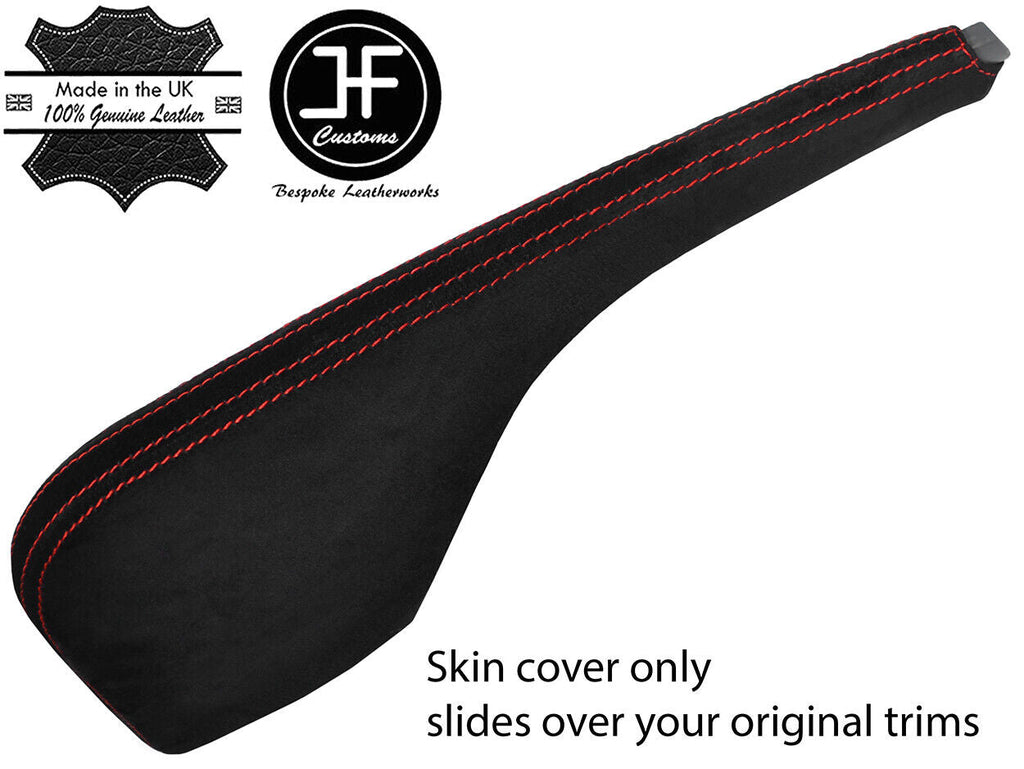 RED STITCH REAL SUEDE HANDBRAKE GAITER COVER FITS MERCEDES SPRINTER 01-05