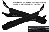 WHITE STITCH FITS CORVETTE C6 2005-2013 2X WINDSHIELD PILLAR LEATHER COVER ONLY