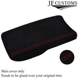 RED STITCH FOR HONDA CIVIC & TYPE R S 2006-2012 GENUINE SUEDE ARMREST COVER
