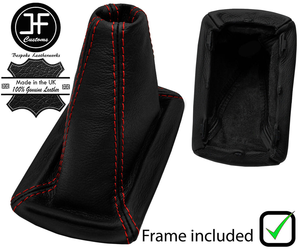 RED STITCH LEATHER GEAR GAITER +PLASTIC FRAME FOR AIXAM MEGA MULTI TRUCK 600E